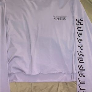 VANS lavender/purple long sleeve crop shirt